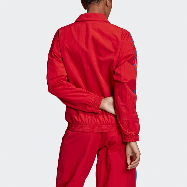 Adidas Originals Tracktop Stand Collar Casual Running Jacket Women Jackets Light-Crimson GD2237