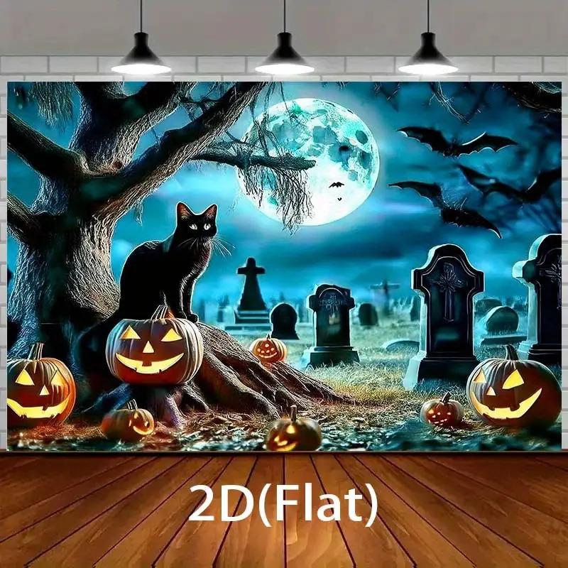Halloween-themed Backdrop Cloth, Suitable for Birthday Party Decorations,applicable for Outdoor Celebration Events and Festivals