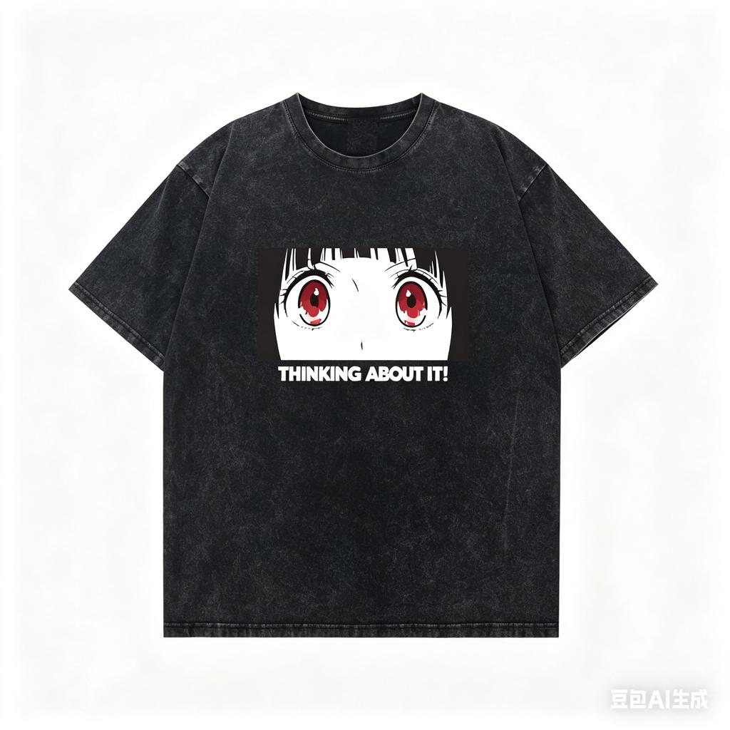 HYOUKA Washed Tshirt Personality Clothes NewModel Anime Tshirt Year Round Clothing Plus Size Unisex Streetwear Hot Product Tee