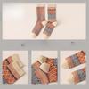 Winter Socks for Women, Mid-calf, Ethnic Style, Retro Girls, Versatile, Warm, Double-needle, Double-path Socks