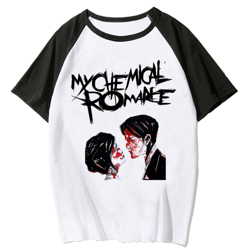 Mcr My Chemical Romance t shirt damen manga Tee weiblich lustig japanischer comic kleidung S black