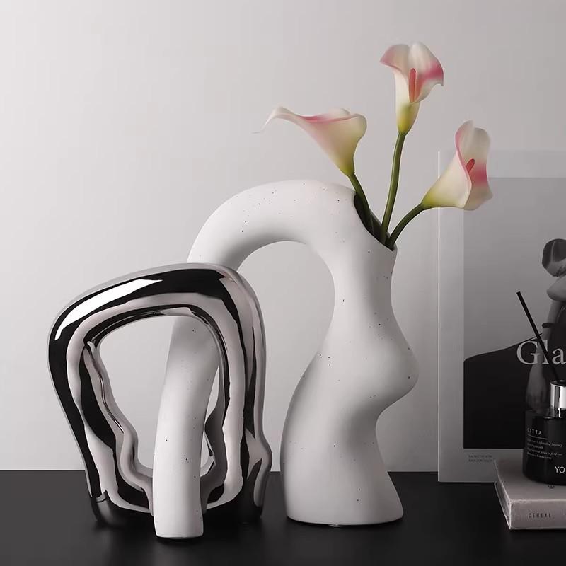 Plant Pots Table Decoration Ornaments Flower Arrangement Ceramic Vases Room Aesthetic Decor