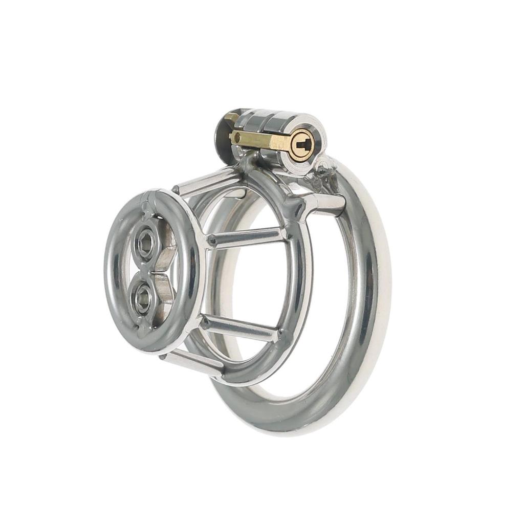Xu Gu Yu Stainless Steel Spiked Chastity Cage for Male Training.