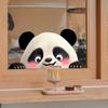 Kreatives Süßes Schwarz-Weiß-Panda Statisch Haftend Ohne Kleber für Wohnzimmer Balkon Glasfenster Heimdeko