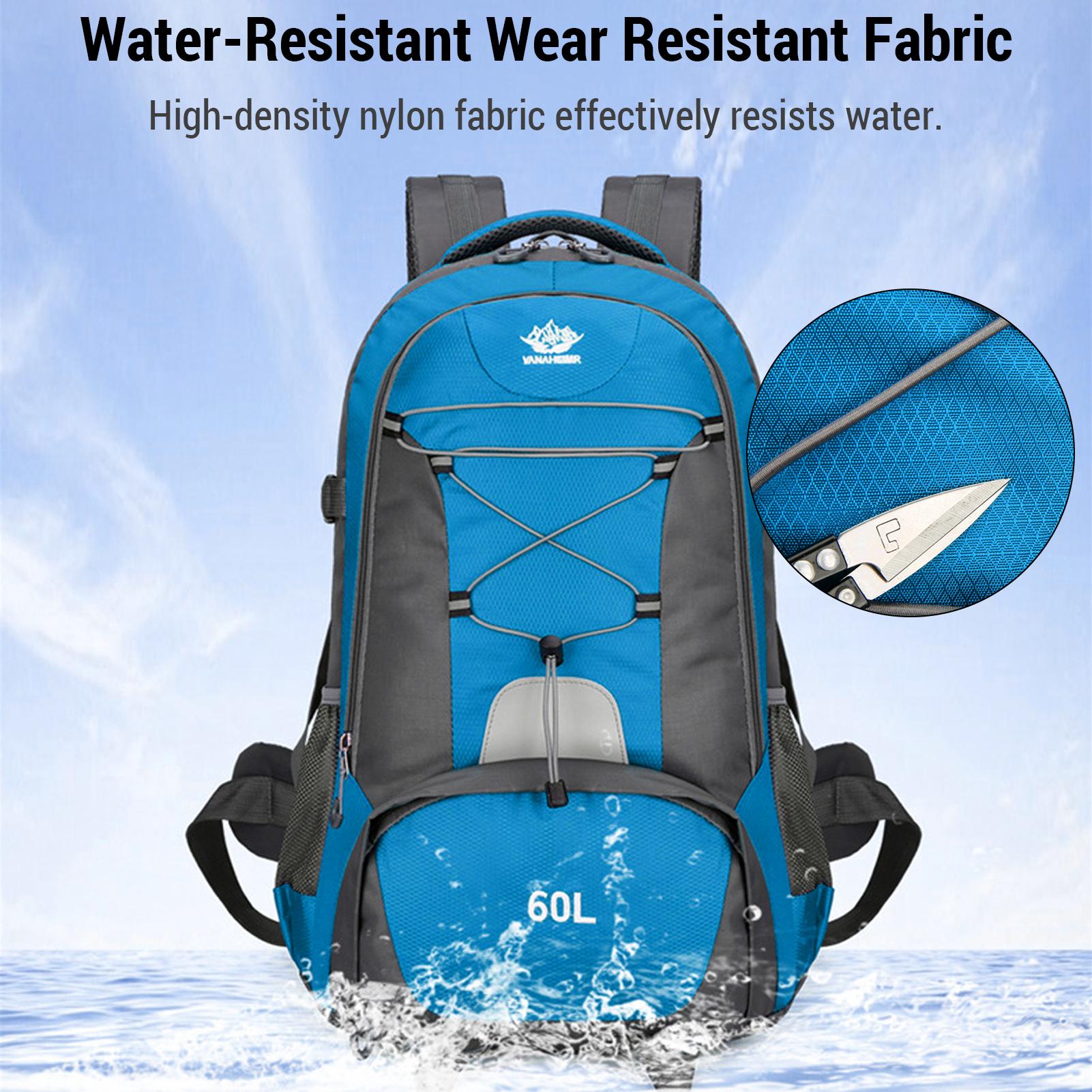 60л походный рюкзак дорожный рюкзак с защитой от брызг многофункциональное хранилище — фото 4