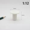 1 Piece 1/12 Dollhouse Mini Plush Sofa Chair Side Table Furniture Model For Doll House Decor Simulation Single Person Sofa