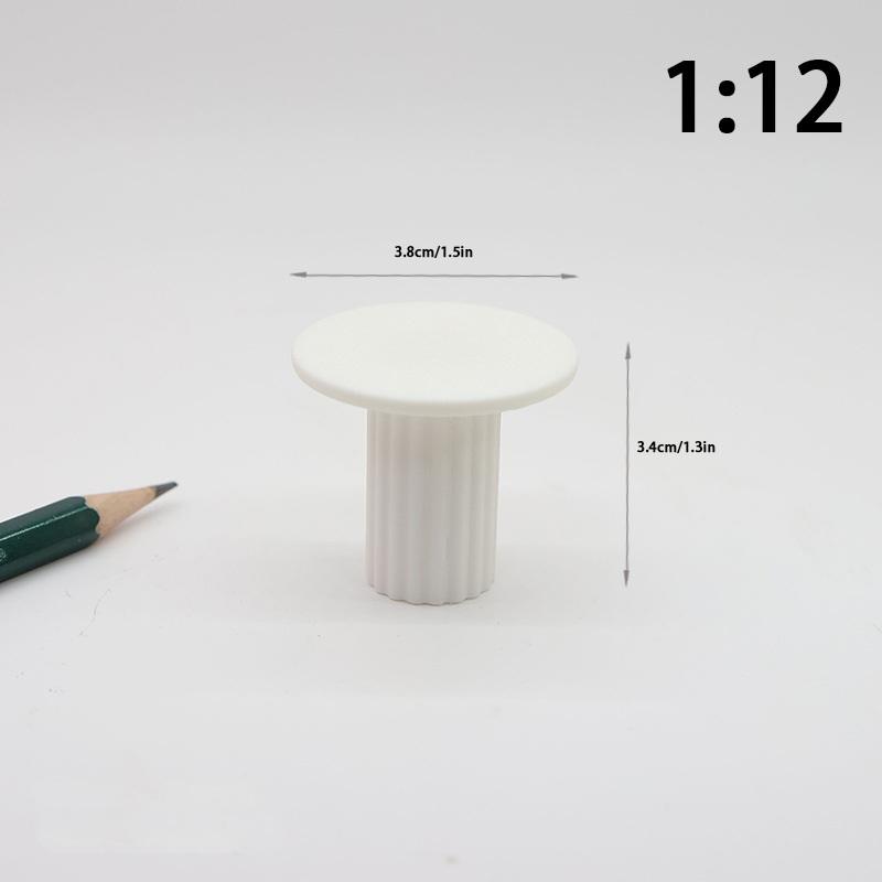 1 Piece 1/12 Dollhouse Mini Plush Sofa Chair Side Table Furniture Model For Doll House Decor Simulation Single Person Sofa