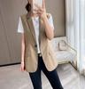 Frühling Herbst Elegant Minimalistisch Damen Oberbekleidung Anzugjacke Weste