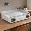 Commercial Electric Griddle, 725 X 400 Mm, 4400W, 50-300°C Adjustable Temp Control, Stainless Steel Countertop Full Flat Top Grill with 2 Spatulas and