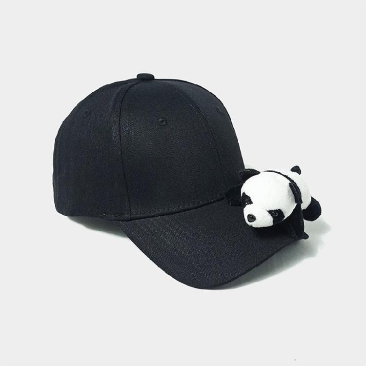 Lovely Plush Panda Baseball Hat For Women Men Unisex Cotton Baseball Caps with Adjustable Back Closure Sport Headwear