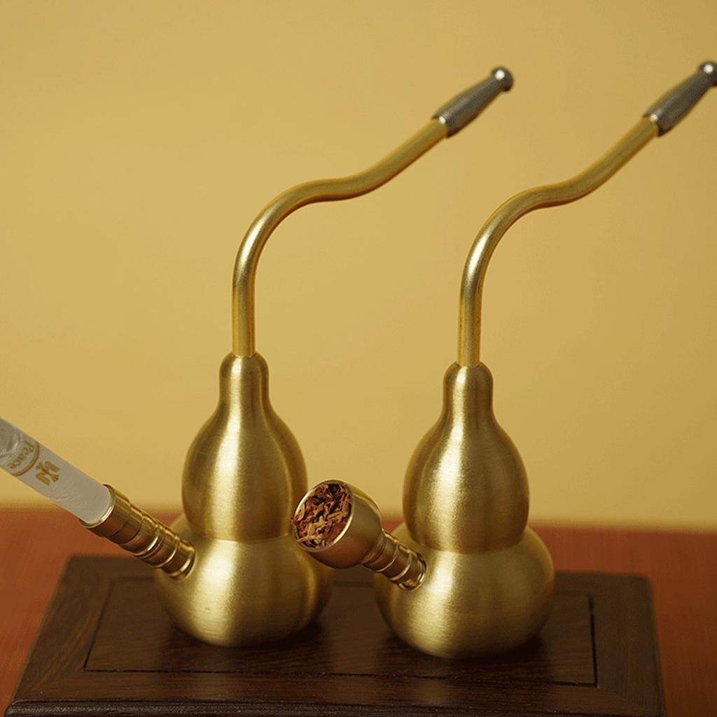 Traditional Craftsmanship Brass Water Pipe Cigarette Holder for Smoking Enthusiasts and Unique Gift Seekers