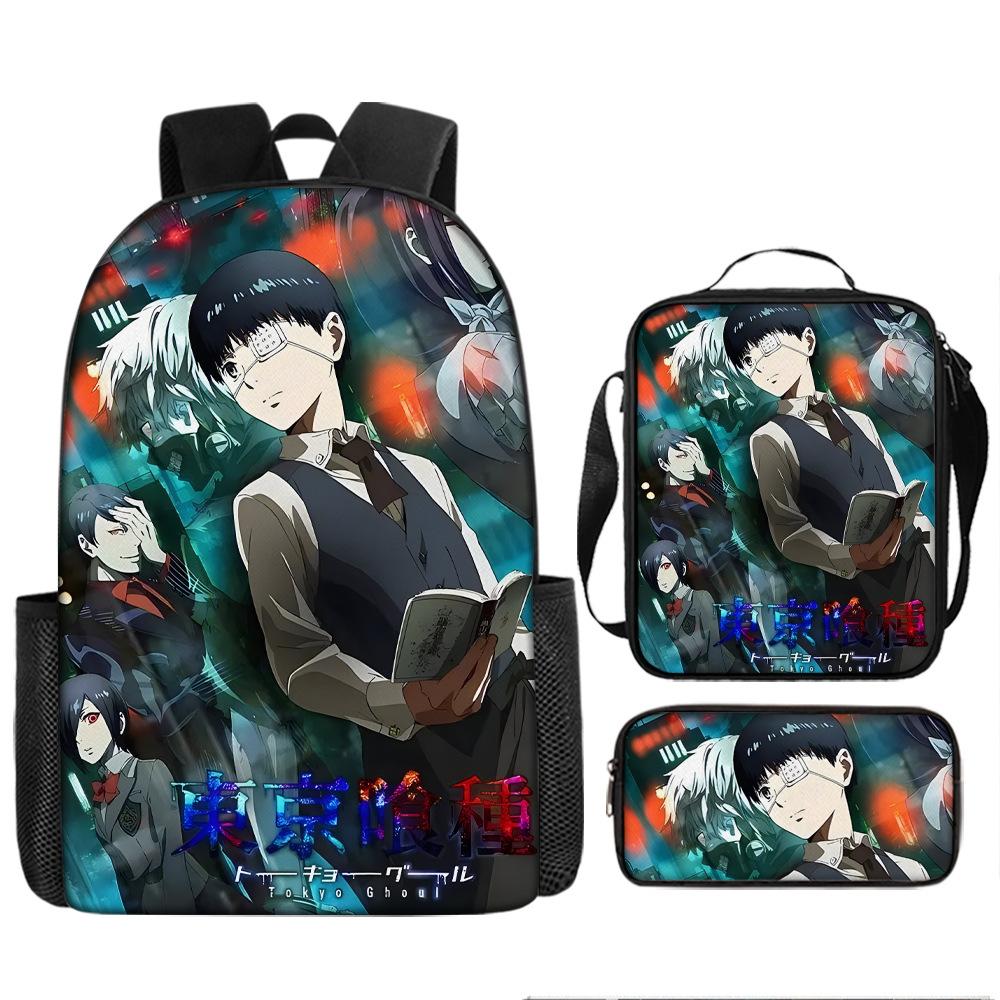 Anime Peripheral Backpack Tokyo Ghoul Food Backpack Kimuken School Bag Computer Bag Tokyo Ghoul Backpack