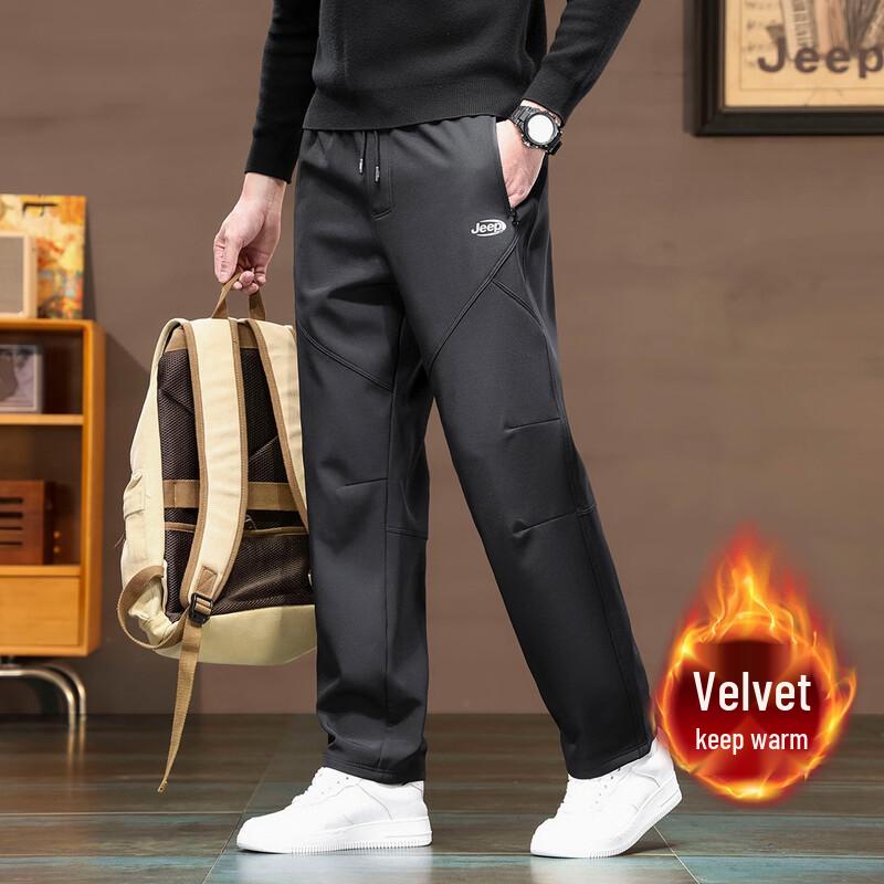 JEEP Men s Fleece-Lined Straight Leg Cargo Pants M