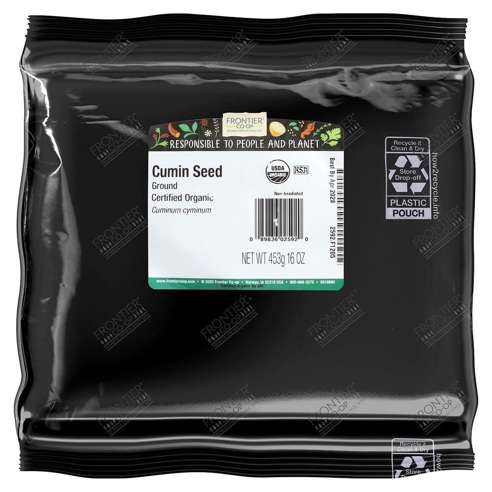 Frontier Natural Products Organic Ground Cumin Seed 16 Ounce (453 Gram)