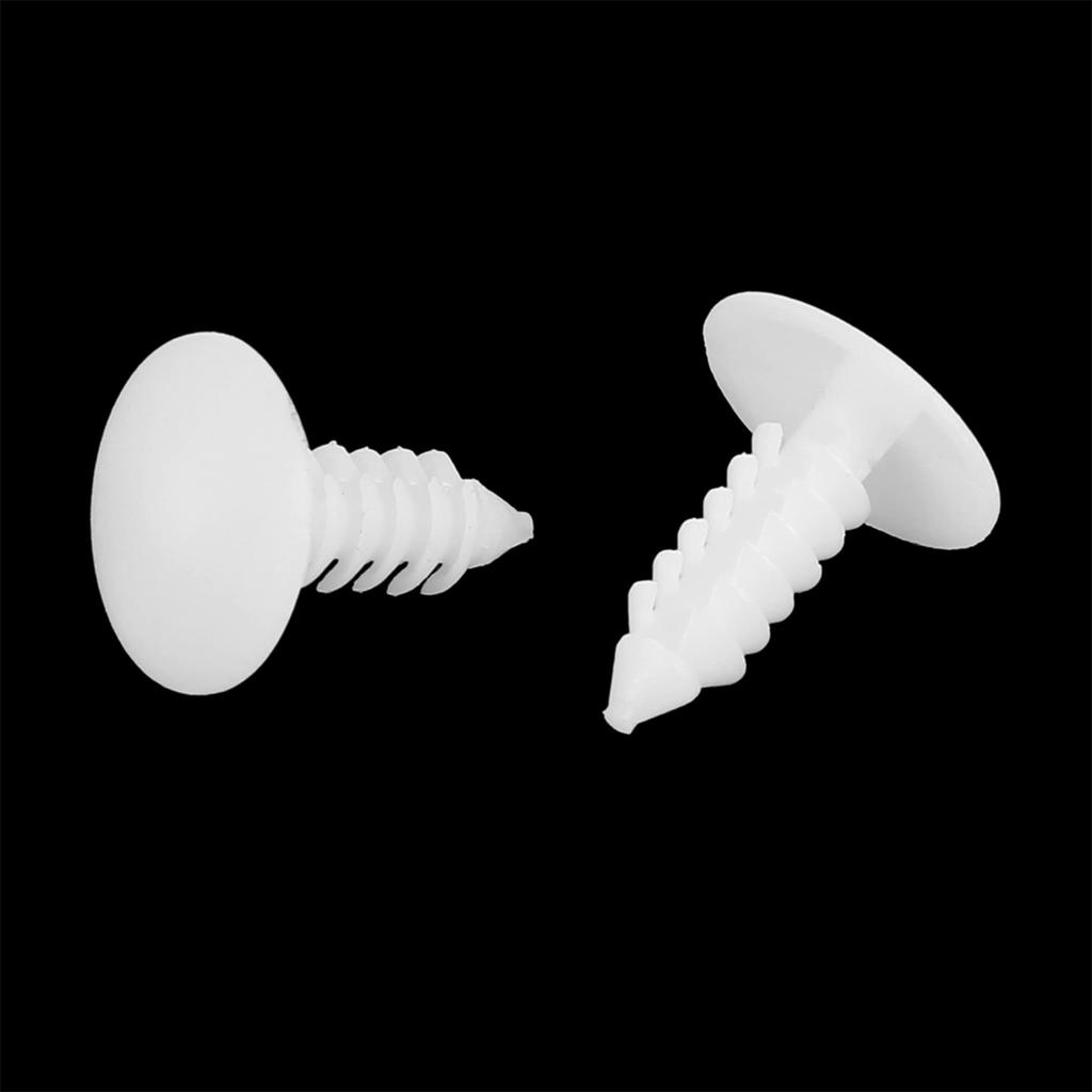 uxcell Bolt Rivet Fasteners 5mm Hole Diameter Plastic Rivet Trim Panel Fixing Clips White for Car 40pcs