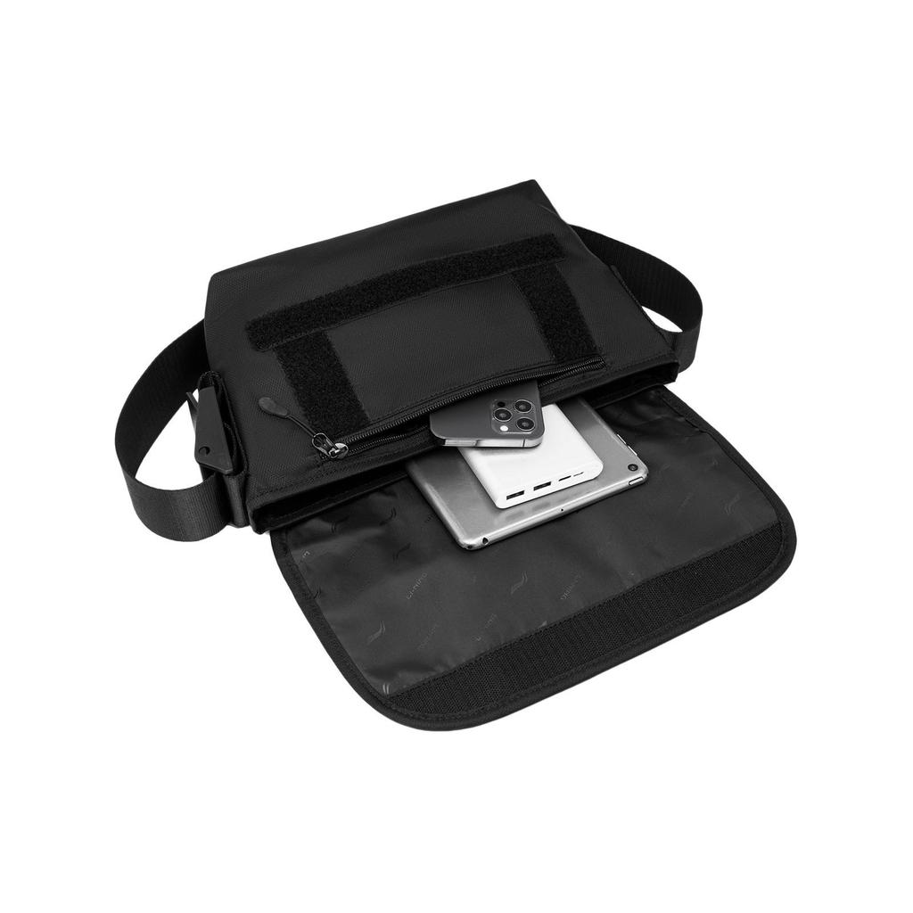 New LiNing CF Polyamide Sling Bag, Shoulder Bag, Crossbody Bag Regular Unisex Black ABDU177-2