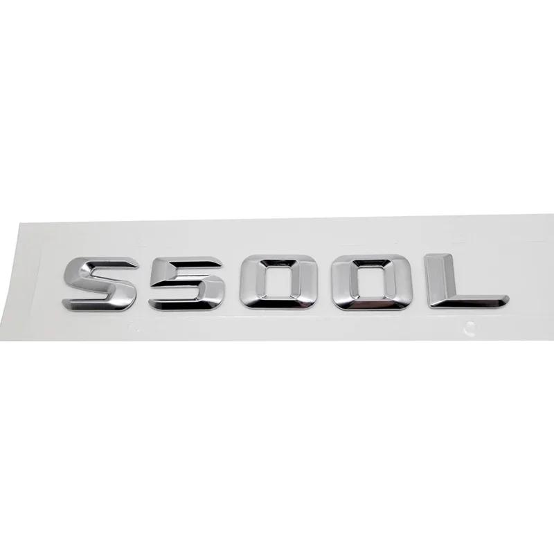 Alloy ABS Car Number Letters Sticker Rear Trunk Badge Decals for Mercedes Benz S300L S320L S400L S500L S600L Emblem Accessories