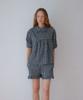 Okuka Check Frill Shorts - Black
