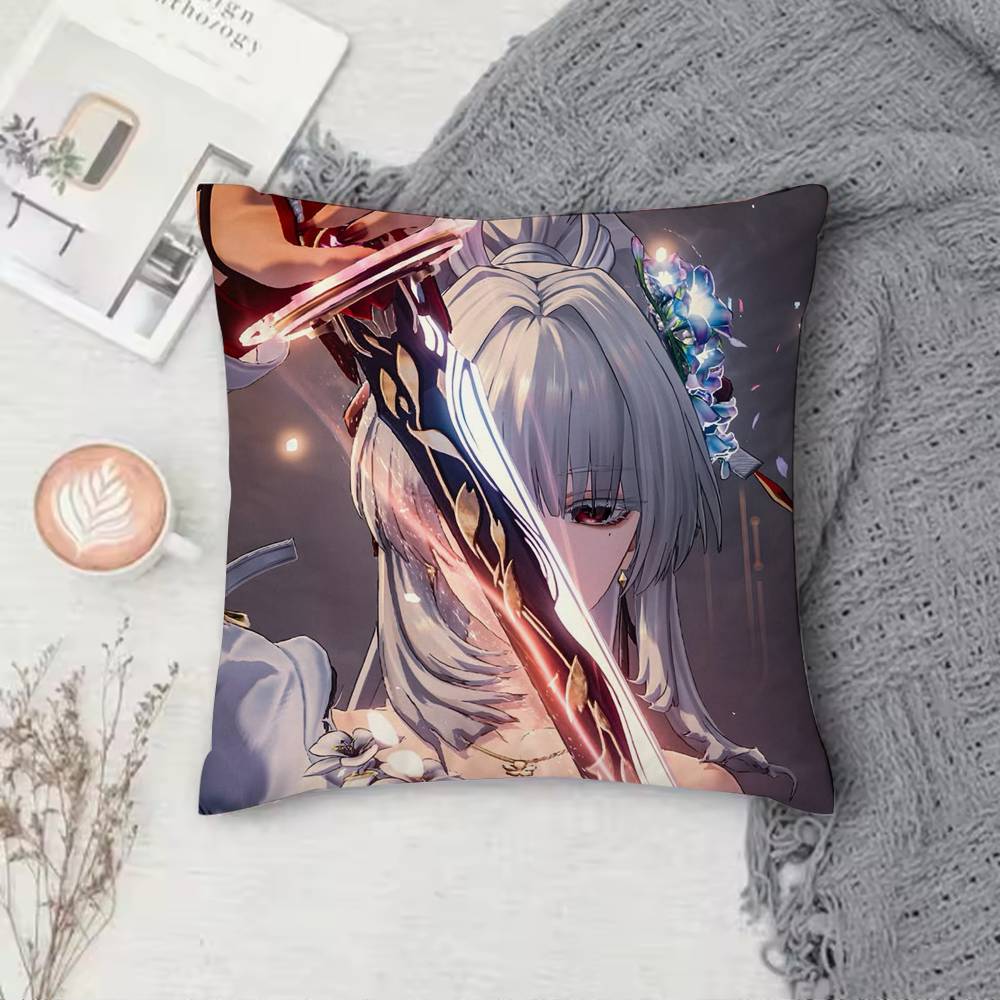 H-Hiyuki W-Wuthering W-Waves Pillow Case Pattern Printed Pillowcase For Living Room Sofa Cushion Cover