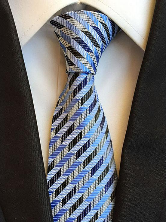 

Мужской полосатый галстук из полиэстера 8 см - Деловой профессиональный стиль