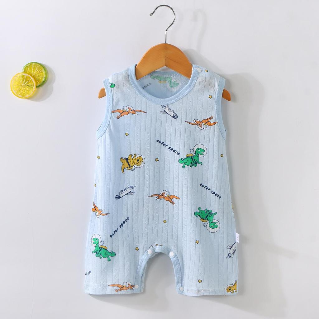 Zomer Romper Baby Koreaanse Stijl - Mouwloos Cartoon Katoenen Bodysuit