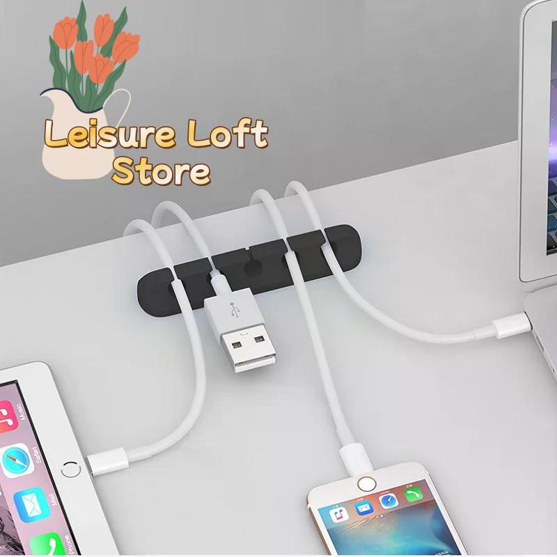 Flexible Silicone Cable Clips - Multipurpose Cord Holder for Desk Organization, Mouse/Keyboard/Earphone Wire Management
