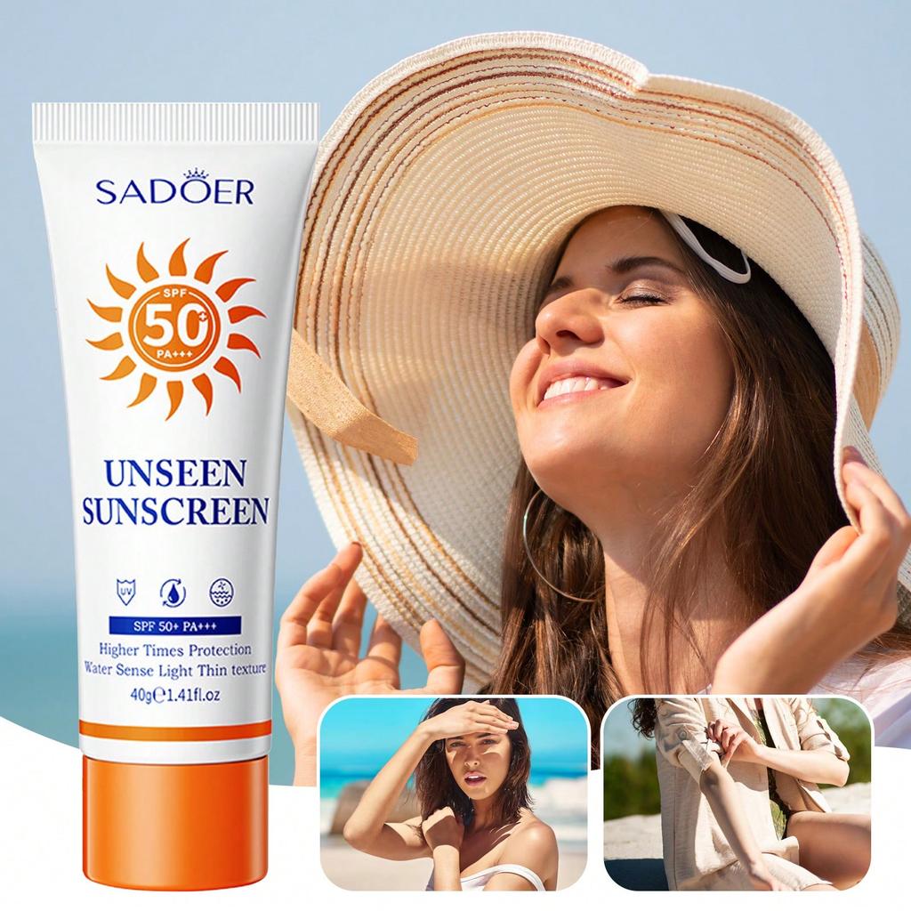 1Pc SPF50 PA+++ Puree Sunscreen, Sunscreen And Isolation In One,UV-Protective Sunscreen,Refreshing A
