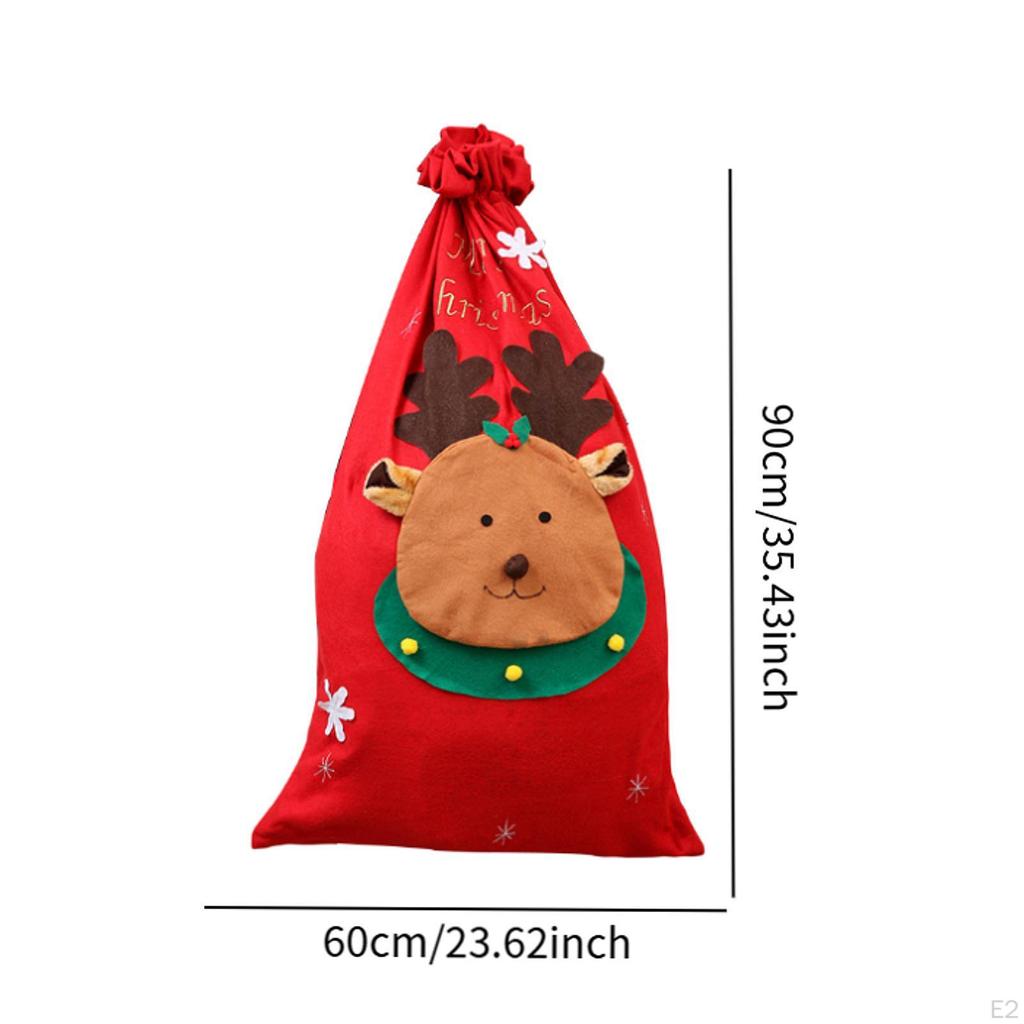 90x60cm Weihnachten Kordelzug Geschenktüte 35.4x23.6inch Leichtgewicht zum Einpacken von Geschenken Weihnachtsaufbewahrung