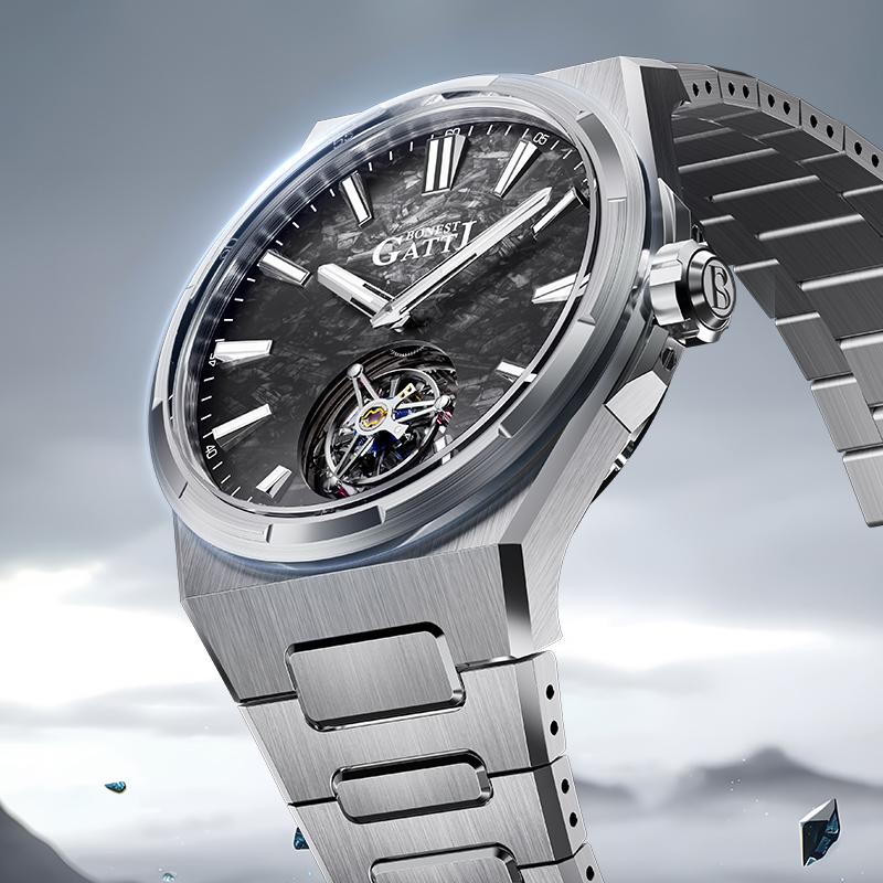 BONEST GATTI new German men's watch tourbillon watch men's mechanical watch carbon fiber luminous watch exquisite gift box