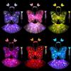 Luminous Wings Flashing Butterfly Skirt Lights Suit Led Children Costume Props Girls Skirts Angel 2-8Year Easter Valentines Day