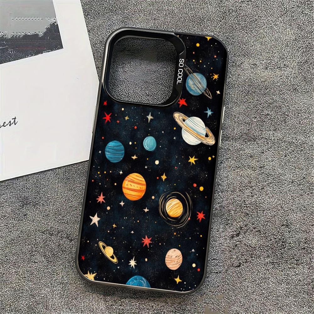 Cartoon Universe Planet Pattern Phone Case Suitable for iPhone 17 16 15 14 13 12 11 Pro/Max/Plus Anti Drop and Anti Shock