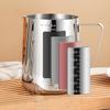 Coffee Milk Frothing Pitcher Jug Stainless Steel Double-sided Scale Precisely Control Flow Rate Home Professional Coffee Utensil