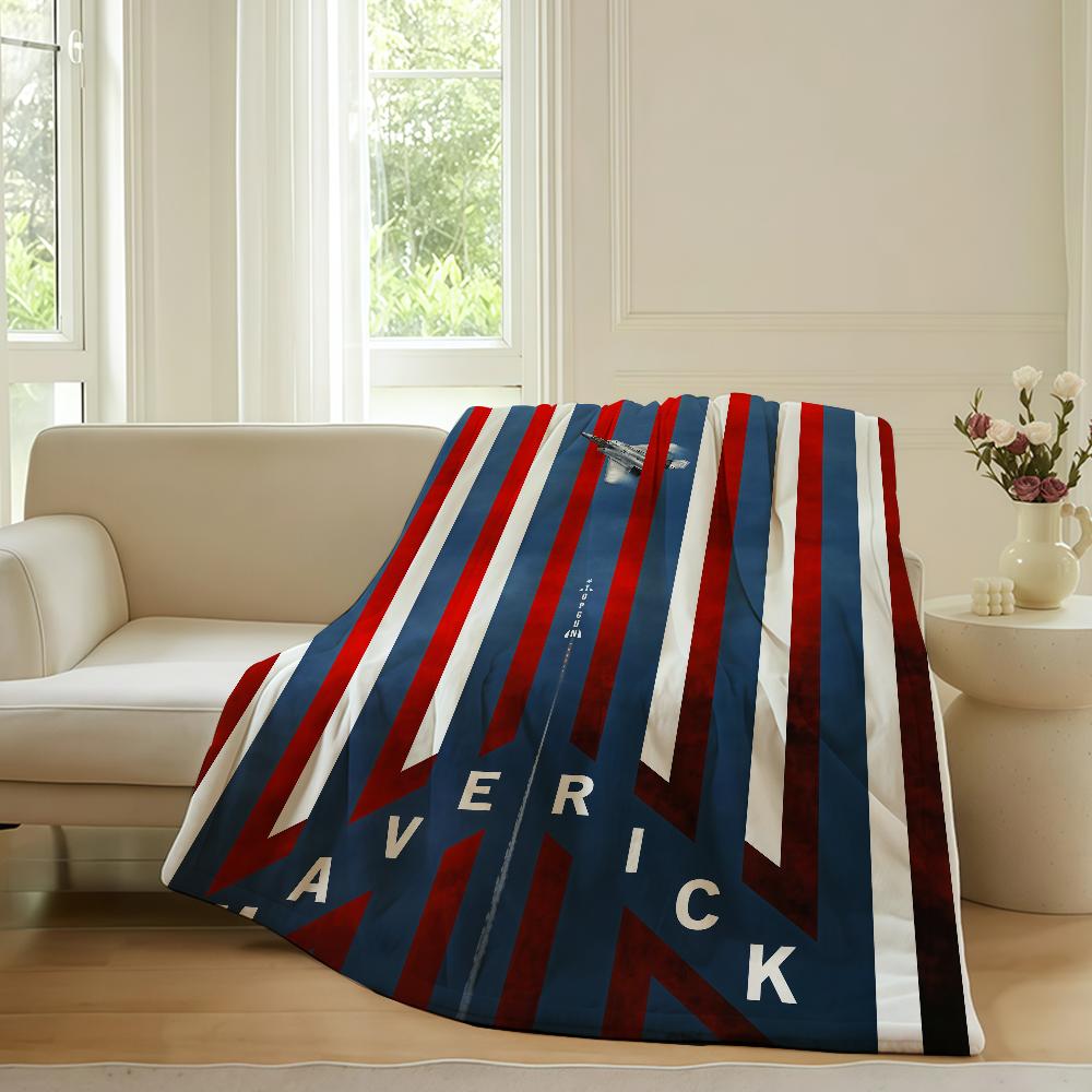 Classic Movie Top Gun Blanket Warm Soft Suitable For Bedroom Sofa Bed Living Room Office Travel Camping Gifts
