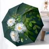 1 Stück Weißer Rosen Automatischer Öffnungs-/Schließschirm, Tragbarer Faltschirm für den täglichen Gebrauch yy250826047
