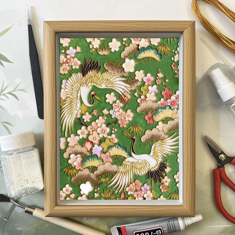 Cloisonné Enamel Painting Kit: Handmade Heritage Gift & Photo Frame Display