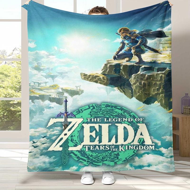 Retro Z-Zelda Cartoon Link Spiele Flanelldecke, Ultra Weiche Warme Plüschdecke für Zuhause Schlafzimmer Bett Sofa Abdeckung Camping Picknick Kind