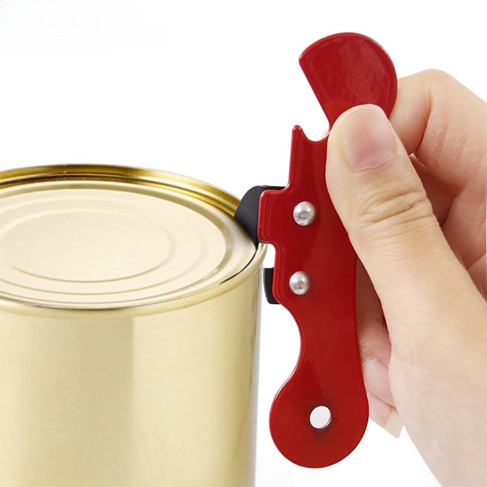 1 stuks Multifunctionele Flessenopener Roestvrijstalen Veiligheid Zijdelingse Handmatige Blikopener Ergonomische Blikopener Blik Keukengereedschap