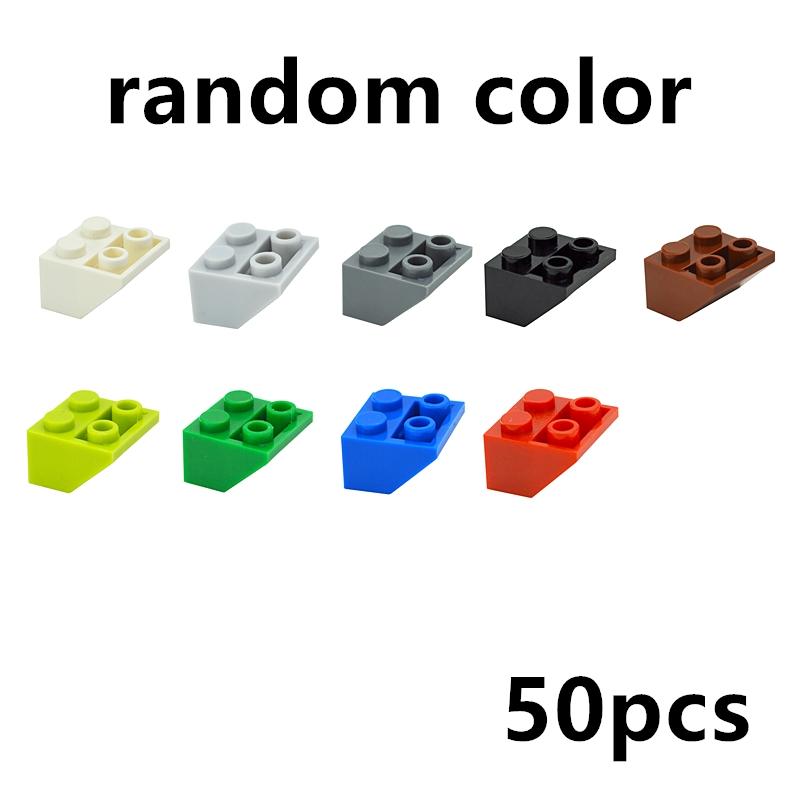 50 Stück Zubehör Dicke Steine 3660 Dachziegel 2x2 45° Dach Umgekehrte Neigung Hausfassade Bausteine Pädagogisches Zusammenbauen Kinderspielzeug