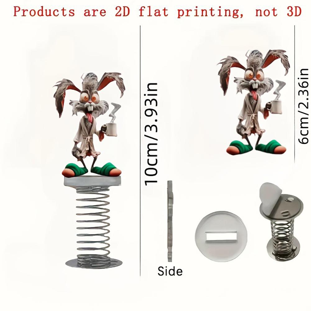 2D Funny Big-mouthed Monkey Car Ornament Cute Acrylic Spring Shake Ornament For Bicycle Car Center Console Desktop Decoration
