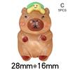 5 Pcs Kawaii Cartoon Capybara Harz Charms Helle Flatback Tier Keychain Anhänger Diy Schmuck Machen