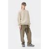 Customellow Oversized Cotton Sweatshirt Two Tone Beige Cwtaw25622orx