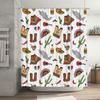 Mexican-Themed Shower Curtain Featuring Mariachi Guitars, Cacti Spanish Textiles Waterproof Fabric Perfect For Bathroom Decor!