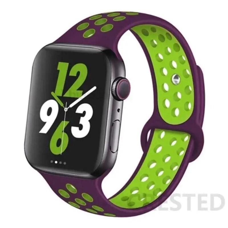 Silicone band For Apple Watch 11 strap 44mm 40mm 45mm 41mm 42mm 46mm correa bracelet iWatch Series 10 8 SE 3 6 7 9 Ultra 2 49mm