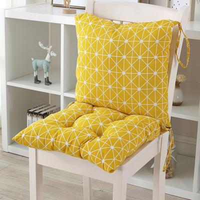 Yousheng Hoher Rückenlehnenkissen Geometrischer Druck Schaukelstuhlkissen Sitz- und Rückenkissen mit Bändern für Outdoor-Terrassenstuhl