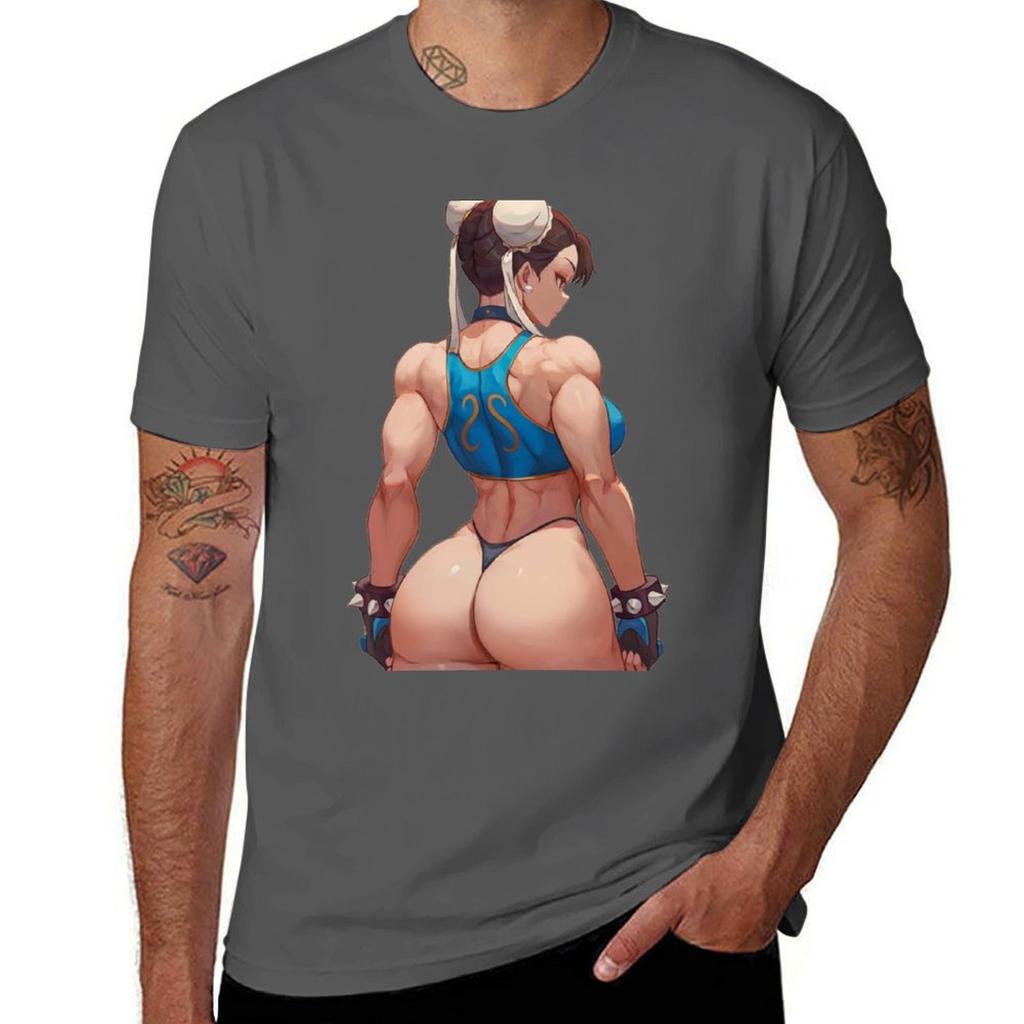 ChunLi In Thong TShirt Athletic Fit Sports Short Sleeve Top