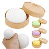 Colorful Dumpling Squeeze Stress Balls Simulation Food Squishies Dough Ball With Steamer Low Rebound Decompression Toys