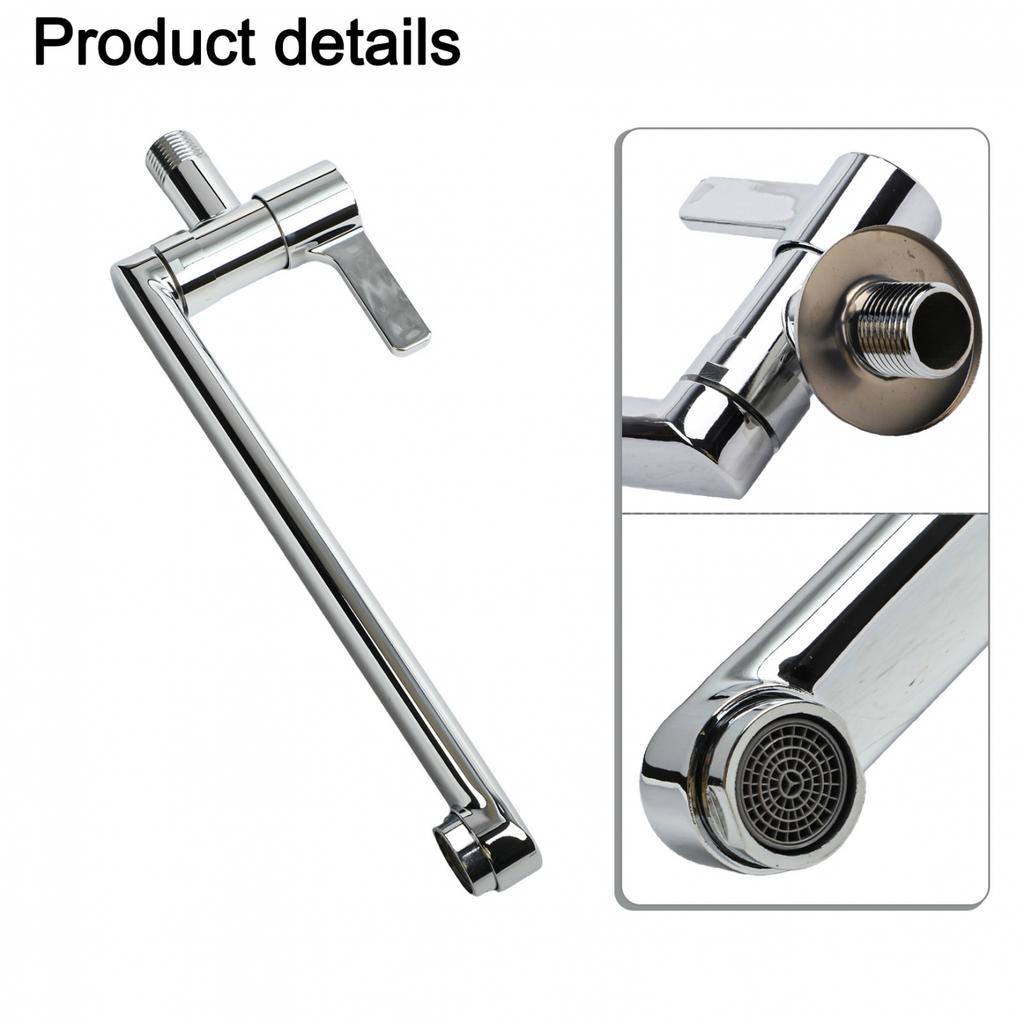 Extendable Wall Mounted Faucet Made of Stainless Steel for Cleaning Tasks