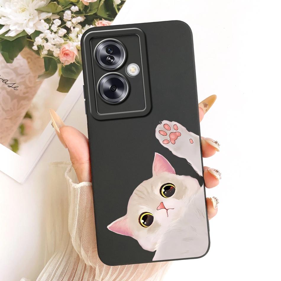 For OPPO A79 5G Cute Cat Flower Cartoon Phone Case For Oppo A79 CPH2553 CPH2557 Shockproof Soft Silicone Covers Bumper