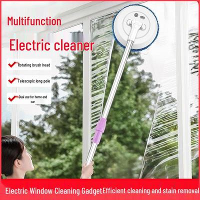 Smart Wireless Telescopic Glass and Window Cleaning Robot with Electric Mop for Household and Car Use