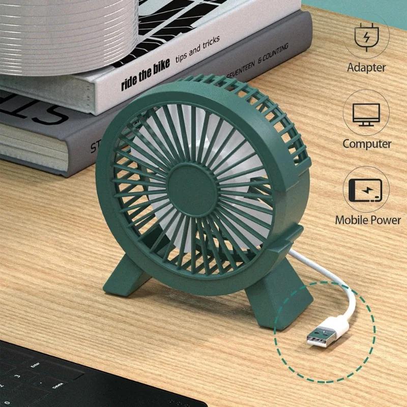 1/2/4PCS Quiet Desktop Fan for Students High Velocity Small Table Fan with USB Powered for Dormitory Bedroom Office Cooling